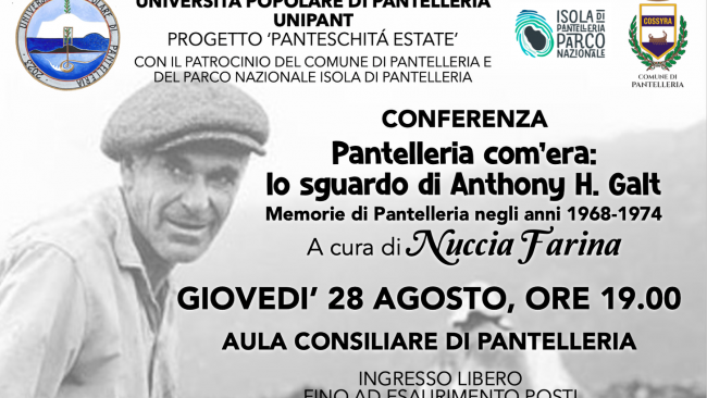 Pantelleria, il 28 agosto il convegno “Pantelleria com’era: lo sguardo di Anthony H. Galt.