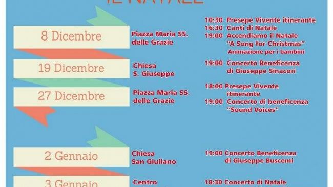 “Accendiamo il Natale”  a Petrosino.  Domani, martedì 8 dicembre il via alle manifestazioni natalizie