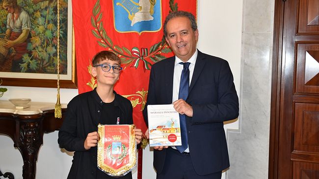Marsala: Alessandro Renda, il piccolo “Iddu”, ricevuto a Palazzo Comunale