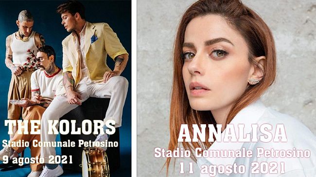 Estate 2021, Annalisa e The Kolors in concerto a Petrosino