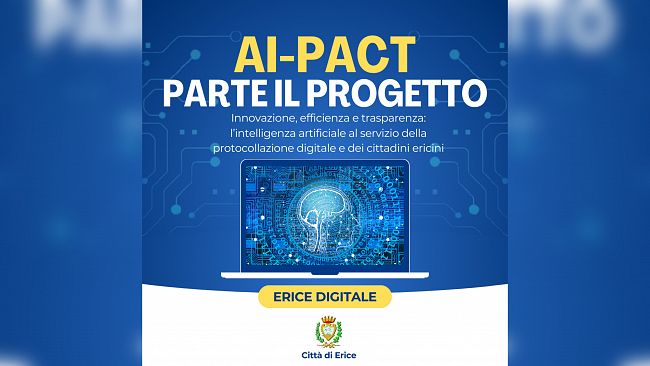 ​Erice aderisce al progetto sperimentale AI-PACT