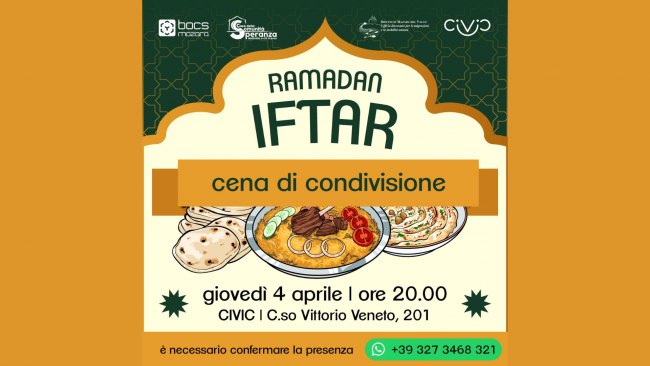 Mazara, il 4 aprile la cena di condivisione 