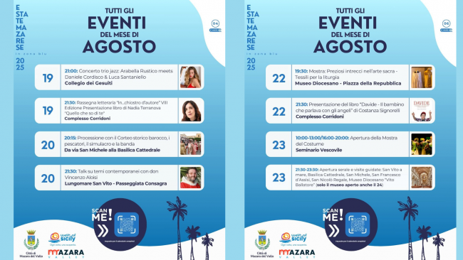 Estate Mazarese 2025: gli eventi dal 19 al 23 agosto 