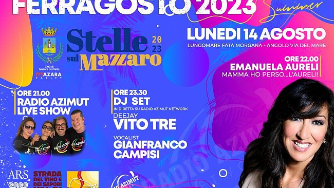 Estate Mazarese, il 14 agosto spettacolo di Emanuela Aureli e Dj set