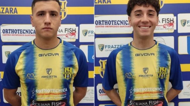 Mazara calcio: tesserati i giocatori  Giole Pizzolato e Simone Erbini