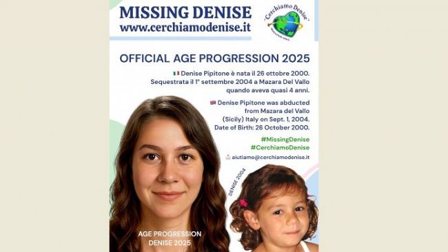 Mazara, Denise Pipitone: pubblicato un nuovo age progression 