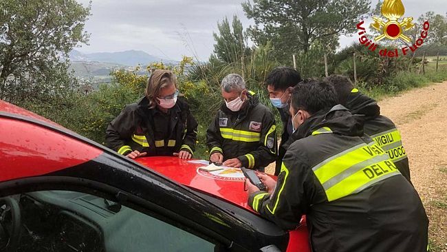 Erice, esercitazione dei VVF di Trapani in località San Matteo