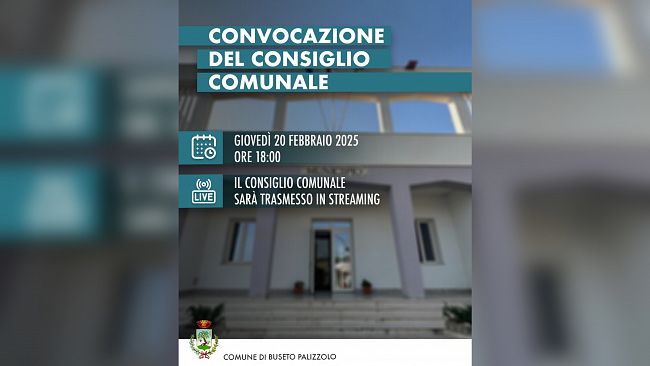 Buseto Palizzolo, convocato il Consiglio comunale per il 20 febbraio