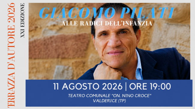 Giacomo Pilati a Terrazza d’Autore con “Blu e sale. Un’educazione siciliana”