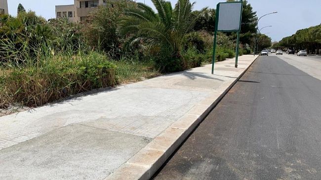 Cemento nelle aiuole di via Virgilio. La denuncia della consigliera Trapani