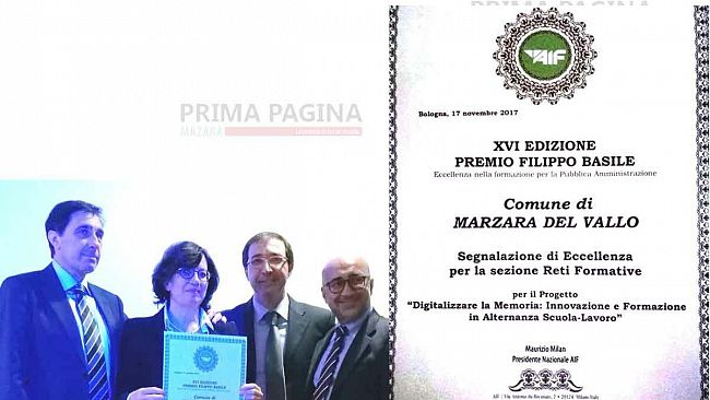 Mazara, a Bologna conferita la segnalazione d’eccellenza del premio Basile