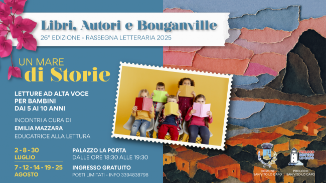 San Vito Lo Capo, tutto pronto per la 26esima edizione della rassegna “Libri autori e bouganville”