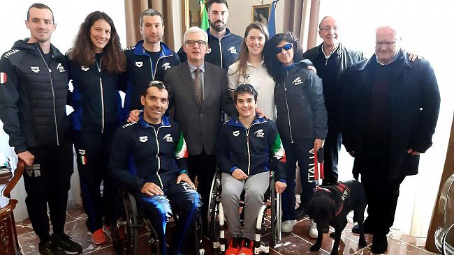 Il Panathlon Club e la Nazionale di Paratriathlon ospiti del Prefetto di Trapani