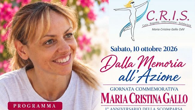 “Dalla Memoria all’Azione”, il 10 ottobre Mazara ricorda Maria Cristina Gallo a un anno dalla scomparsa