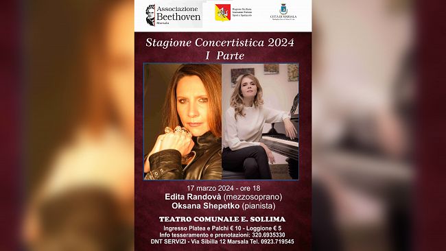 Marsala. Due eccellenti artiste dall’est Europa per la XXIV Stagione Concertistica