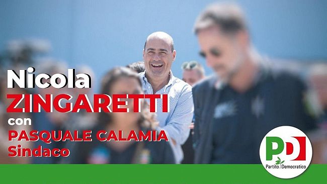 Nicola Zingaretti a Castelvetrano a sostegno di Pasquale Calamia