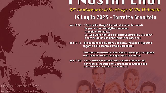 Commemorazione strage via D’Amelio. A Torretta per non dimenticare il giudice Borsellino 
