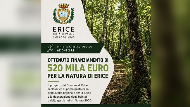 Erice ottiene 520 mila euro per la tutela della biodiversità e la rigenerazione degli habitat naturali