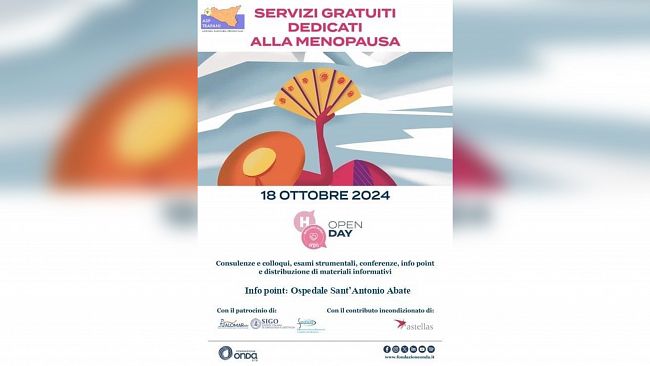 L’Asp Trapani aderisce alla seconda edizione dell’Open Day sulla Menopausa, che si celebra il 18 ottobre