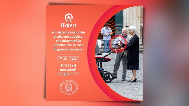 Test sistema allarme pubblico nazionale, oggi alle ore 12 occhio al cellulare 
