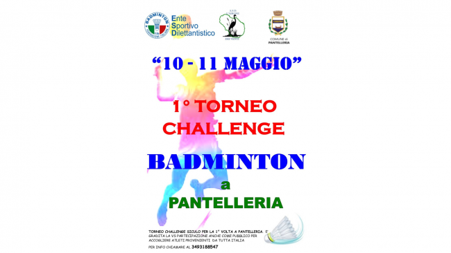 Pantelleria, tutto pronto per il ​1° Torneo Challenge di Badminton
