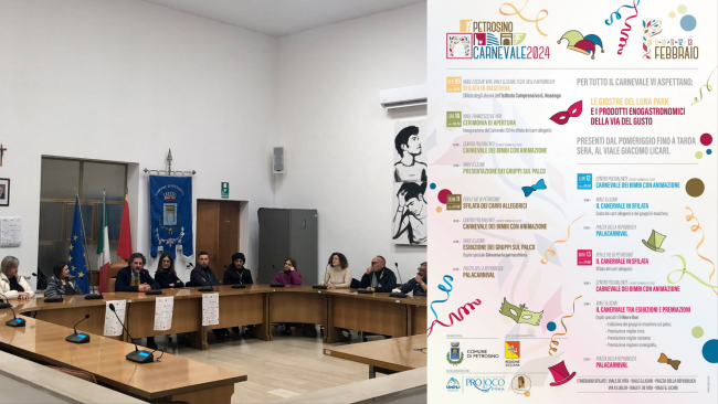 Petrosino, conferenza stampa di presentazione del programma del Carnevale 2024
