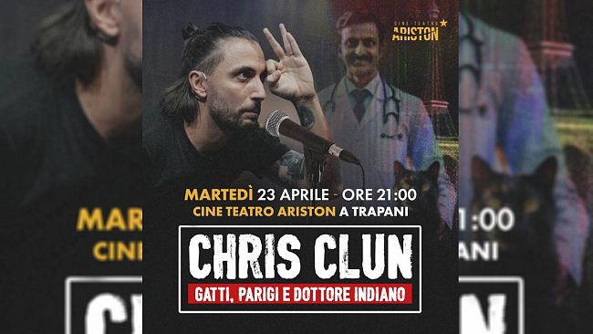 Trapani, il comico palermitano Chris Clun al Cine Teatro Ariston con il suo nuovo spettacolo