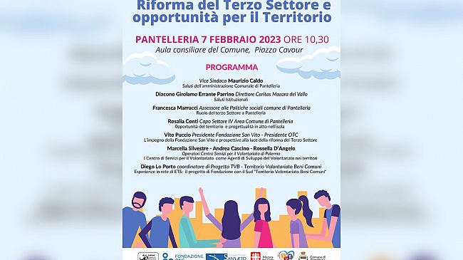 Pantelleria: in Comune si parlerá di riforma del terzo settore