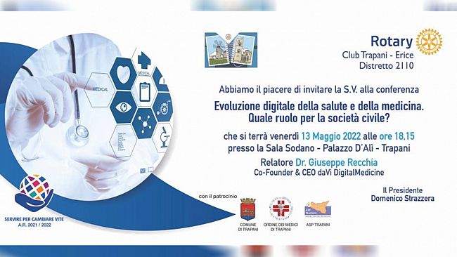 Rotary Trapani-Erice, conferenza su evoluzione digitale della salute e medicina