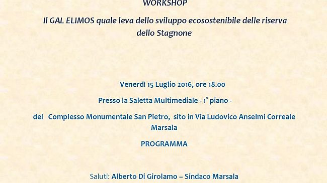 Il Gal Elimos per lo sviluppo eco-sostenibile della riserva dello Stagnone