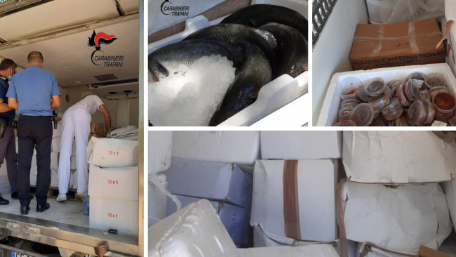 Favignana: pesce in cattivo stato di conservazione e senza Tracciabilità 
