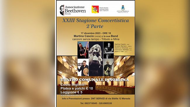 Martina Cascio e la sua band al teatro Sollima di Marsala: Tributo a Mina