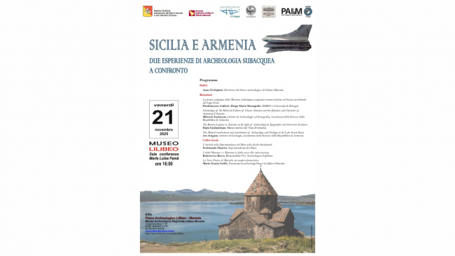 Marsala, il 21 novembre il convegno “Sicilia e Armenia: due esperienze di archeologia subacquea a confronto”