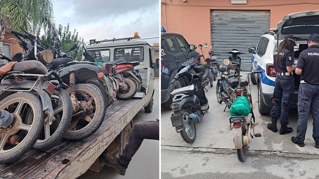 Marsala, Carabinieri sequestrano 21 ciclimotori privi di targa 