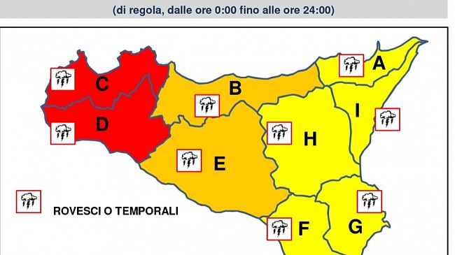 Allerta meteo rossa per domani in provincia. Scuole chiuse in diverse città   