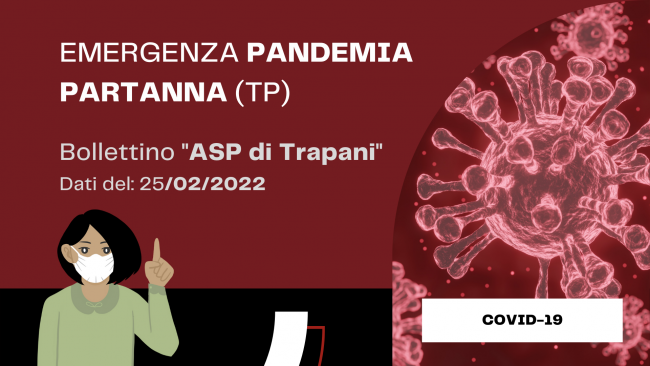 Covid-19, bollettino ASP TP del 25 febbraio 2022