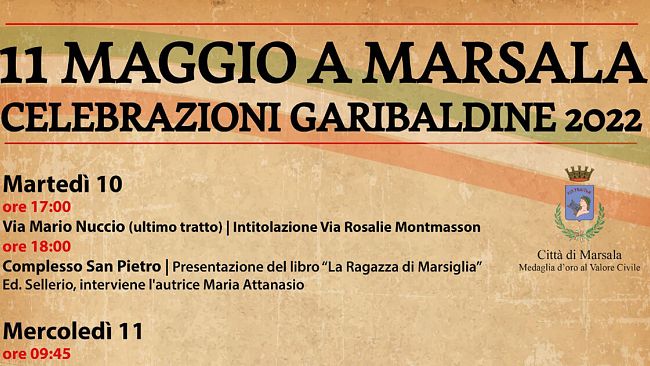 Marsala, 11 Maggio giornata delle celebrazioni garibaldine e ricorrenza del 1943