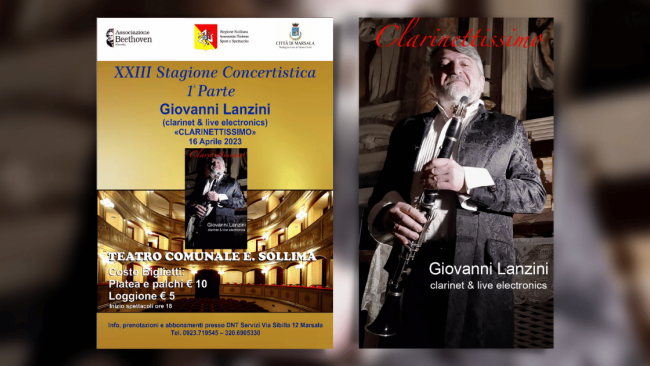 Al Teatro Sollima di Marsala il concerto “Clarinettissimo”
