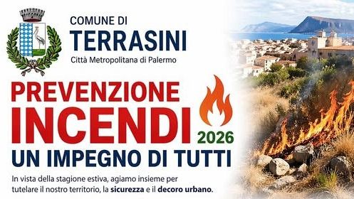 Prevenzione incendi a Terrasini, ordinanza del sindaco Maniaci