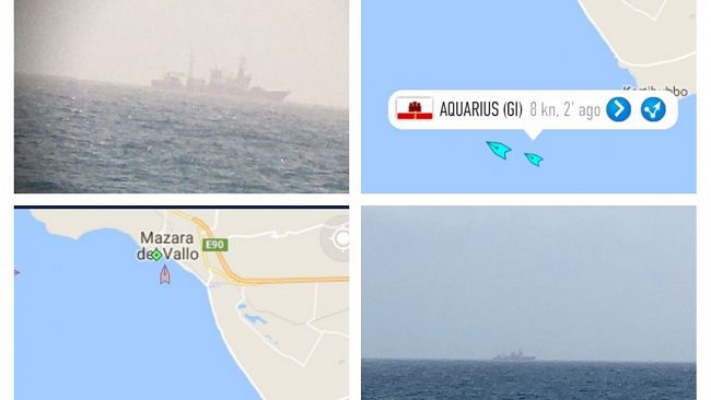 Avvistata la nave Acquarius a largo di Mazara del Vallo