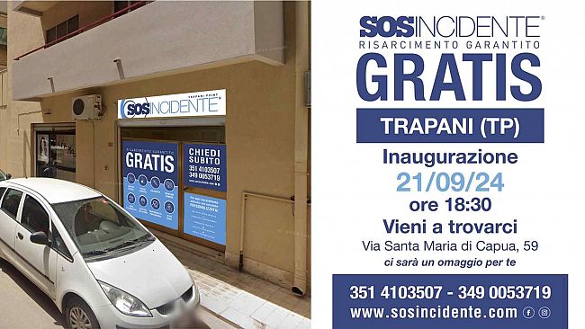 Trapani, arriva un nuovo point Sos Incidente - Risarcimento garantito gratis 