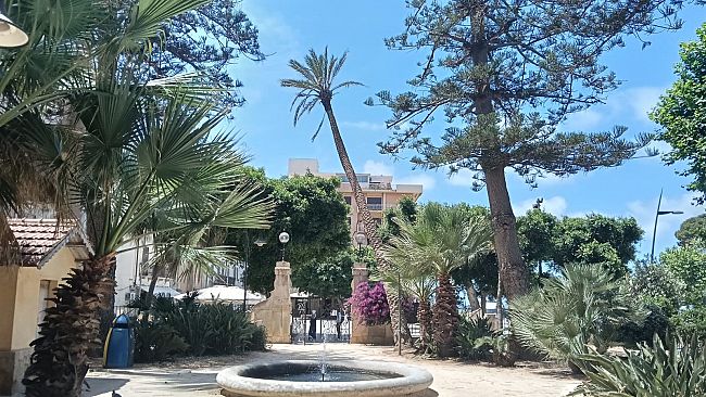 Palma pericolante a Villa Cavallotti, l’accesso fruibile da via Cesare Battisti
