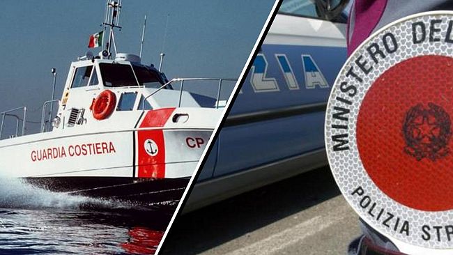 Trapani: attività di controllo della Guardia Costiera e della Polizia Stradale