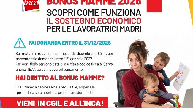 ​Bonus Mamme, via alle richieste per accedere alla misura di sostegno