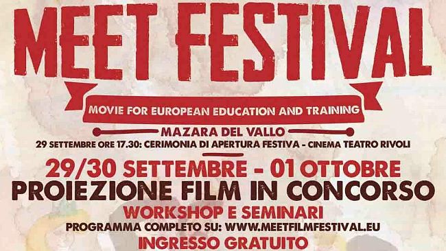 Mazara, dal 29 settembre al via al Festival MEET: rassegna europea del cinema delle scuole e dei giovani