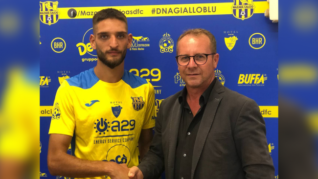 Mazara Calcio, tesserato l'attaccante Andrea Santoro
