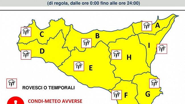 Allerta meteo per le prossime ore e domani