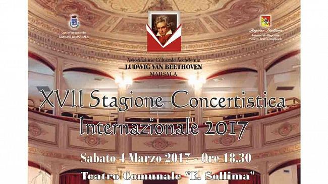 Marsala, oggi al Sollima appuntamento con la Musica della Stagione Concertistica Internazionale