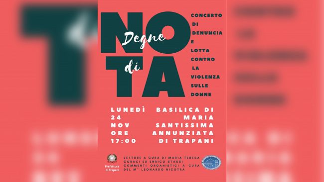 Trapani, “Degne di nota”: concerto di denuncia e lotta contro la violenza sulle donne
