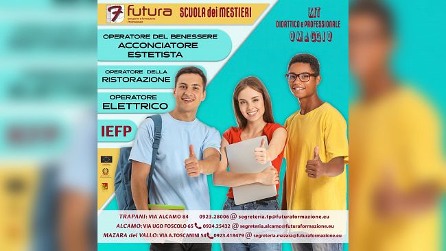 Futura, eccellenza nella formazione professionale in Sicilia. IeFP: riaperti i termini per le iscrizioni